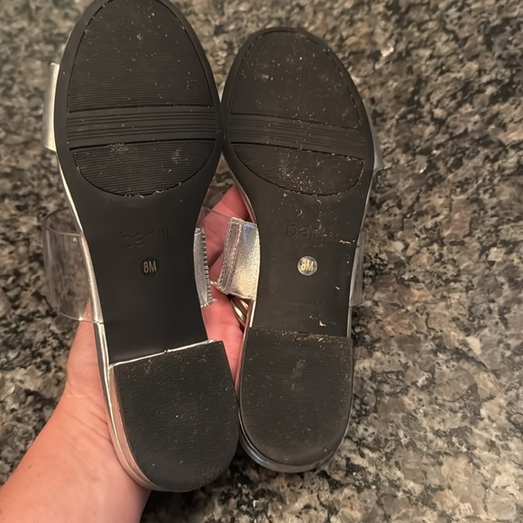 Bar III Silver Women's Slide Sandals 8 - Picture 5 of 7